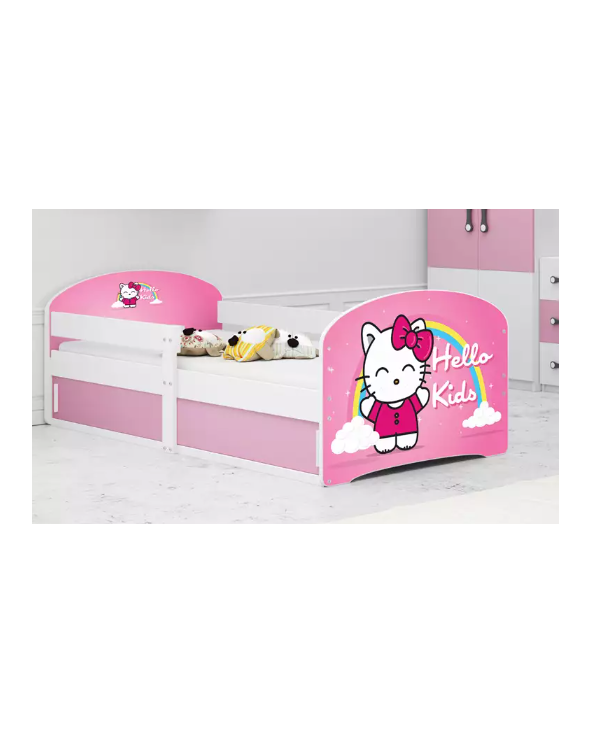 Vaikiška Lova GAPS 1 Hello Kitty 80 x 160 cm Balta su čiužiniu