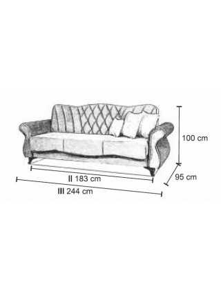Komplektas AS 28 (trivietė sofa + dvivietė sofa + fotelis)